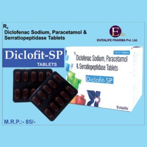 DICLOFIT-SP Tablets | Diclofenac Sodium, Pracetamol, Serratiopeptidase Tablet