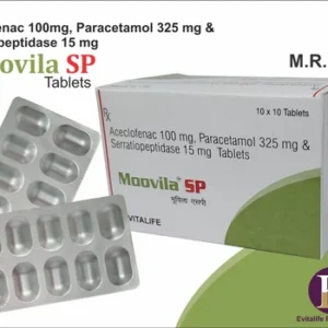 Moovila SP Tablet | Aceclofenac Paracetamol with Serratiopeptidase Tablet