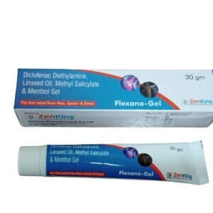 Flexano Tube | Diclofenac, Diclo Diethylamine, Oleum Lini, Methyl Salicylate and Menthol Gel