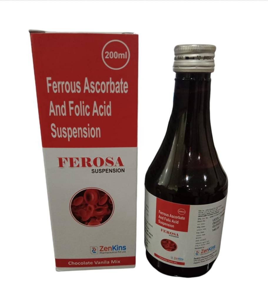 Ferosa | Ferrous Ascorbate, Folic Acid and Zinc Syrup