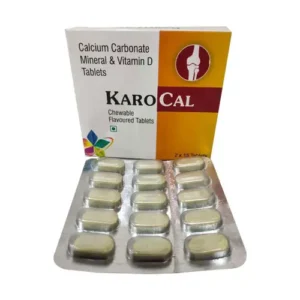 Karocal Chewable | Calcium carbonate 500mg, Magnesium, zinc, copper, vitamin D Tablet