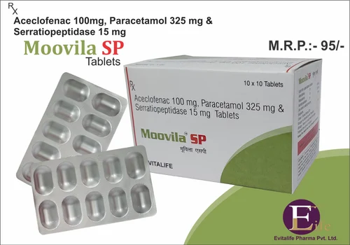 Moovila SP Tablet | Aceclofenac Paracetamol with Serratiopeptidase Tablet