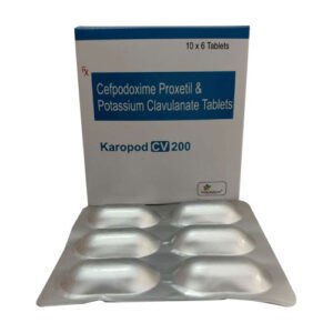 Karopod CV 200 | Cefpodoxime 200mg, Clavulanic acid 125mg Tablet