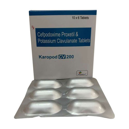Karopod CV 200 | Cefpodoxime 200mg, Clavulanic acid 125mg Tablet