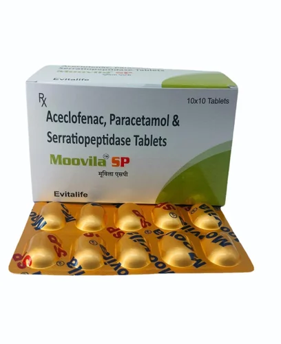 Moovila SP Tablet | Aceclofenac Paracetamol with Serratiopeptidase Tablet - Image 2