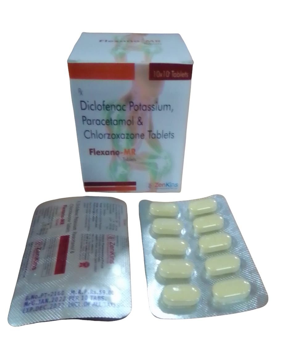 Flexano-Mr | Diclofenac, Paracetamol and Chlorzoxazone Tablet